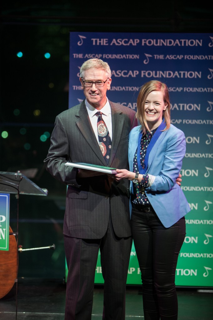 Amy receiving the Jimmy van Heusen Award at the ASCAP Awards in New York City
